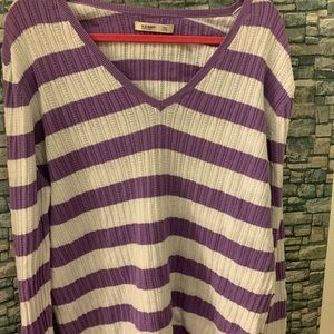 Old navy purple and white stripped sweater